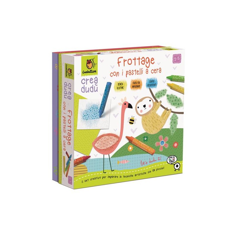 Educational 21580 - Ludattica Crea Dudu Frottage con i Pastelli a Cera