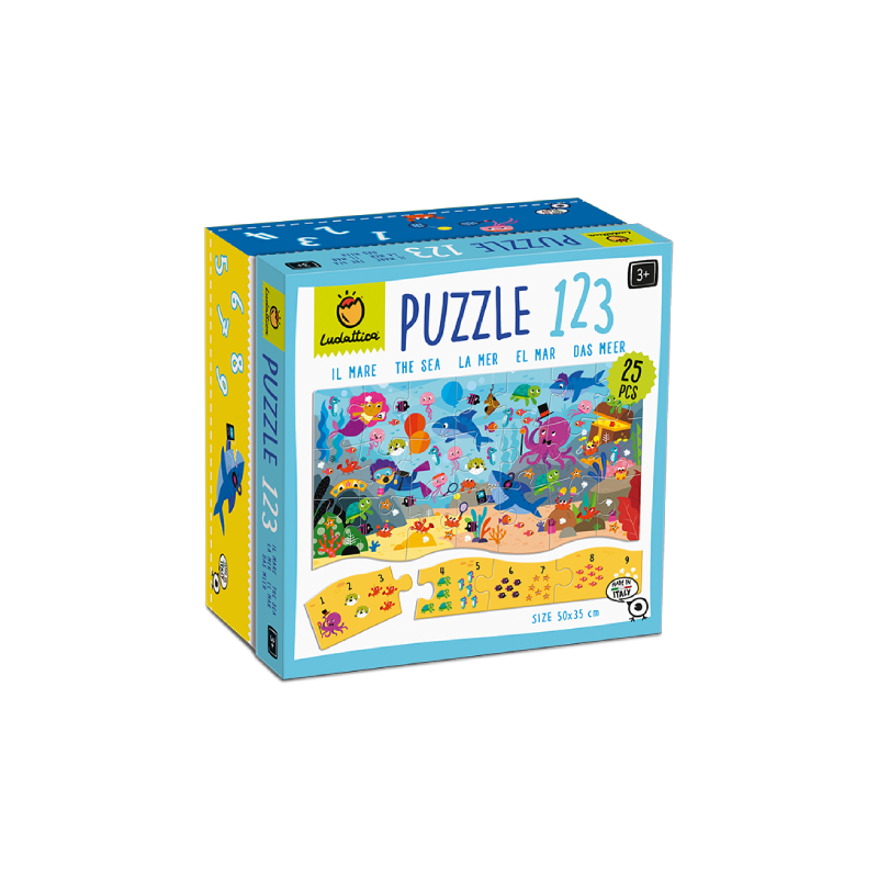 Educational 22570 - Ludattica Puzzle 123 Il Mare