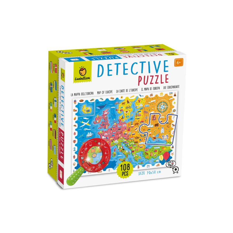 Educational 22761 - Ludattica Detective Puzzle La Mappa dell'Europa