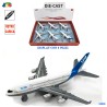 Ginmar 10928 - Aereo Passeggeri Die-cast Retrocarica Display 6 pz