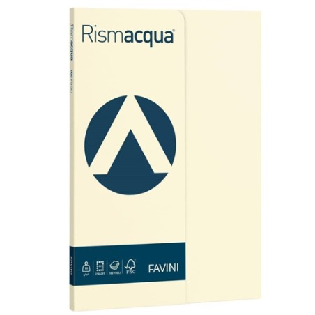 Favini 110 - Rismacqua - Fogli Carta A4 90 g/mq 100 Fogli Avorio