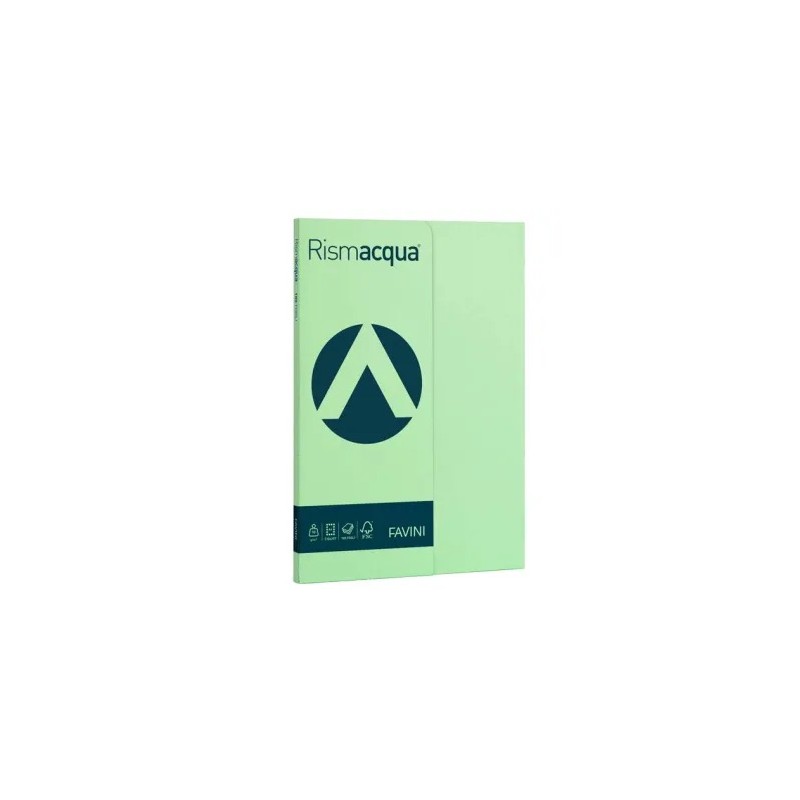 Favini 9 - Rismacqua - Fogli Carta A4 90 g/mq 100 Fogli Verde Chiaro