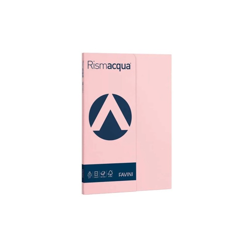 Favini 10 - Rismacqua - Fogli Carta A4 90 g/mq 100 Fogli Rosa