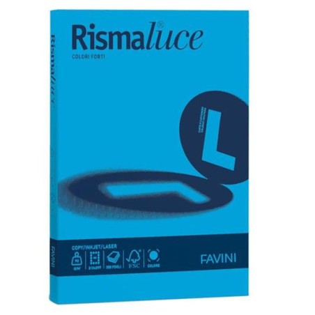 Favini 55 - Rismacqua - Fogli Carta A4 90 g/mq 100 Fogli Azzurro
