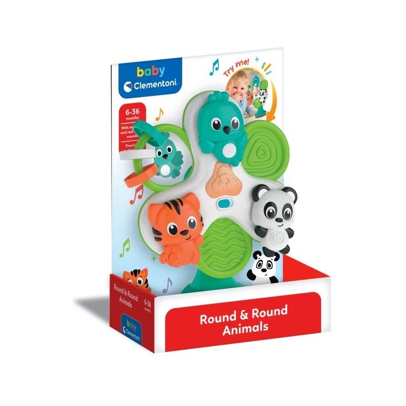 Clementoni 17915 - Baby Clementoni - Round & Round Animals