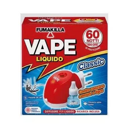 Vape 2213 - Diffusore Classic Liquido con Ricarica 60 notti