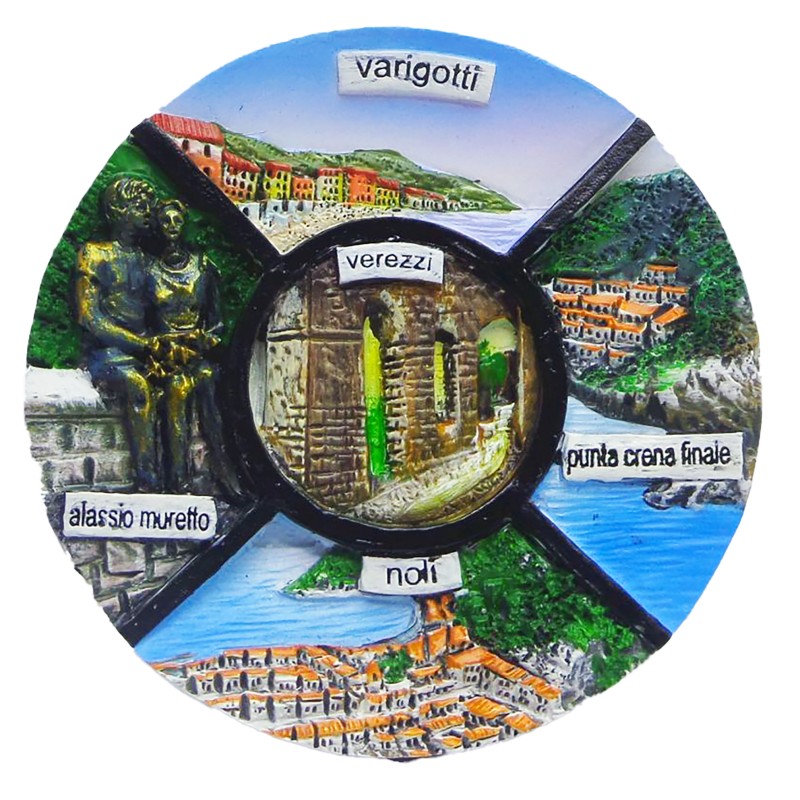 Fratelli Pesce 8607 - Magnete Piatto Liguria Ponente Conf.12 pz