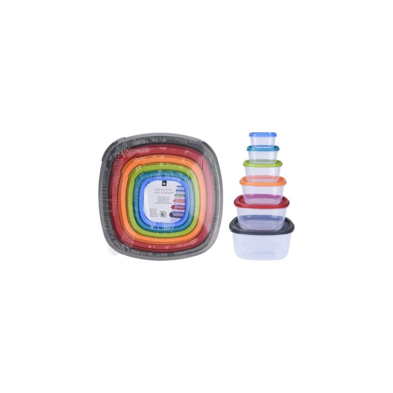 Koopman 150 - Box per Alimenti 6 Pezzi con Coperchio