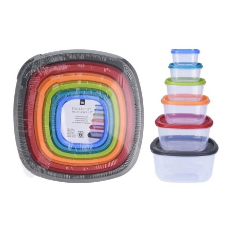 Koopman 150 - Box per Alimenti 6 Pezzi con Coperchio