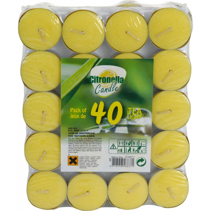 Koopman 1830 - Tealight Citronella Conf.40 pz
