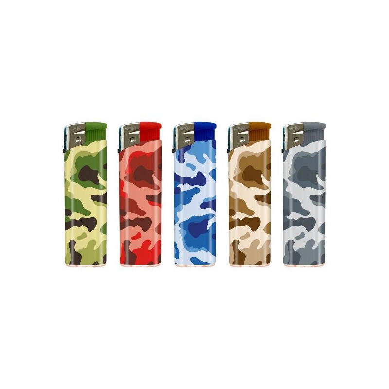 Atomic 3648064 - Accendini Elettronici Ricaricabili Camouflage Conf.50 pz