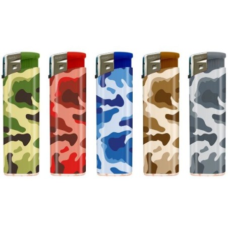 Atomic 3648064 - Accendini Elettronici Ricaricabili Camouflage Conf.50 pz
