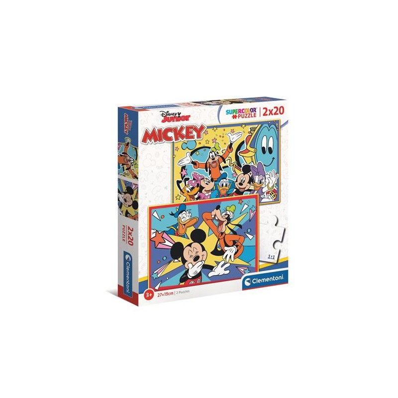 Clementoni 24791 - Puzzle 2X20 - Mickey