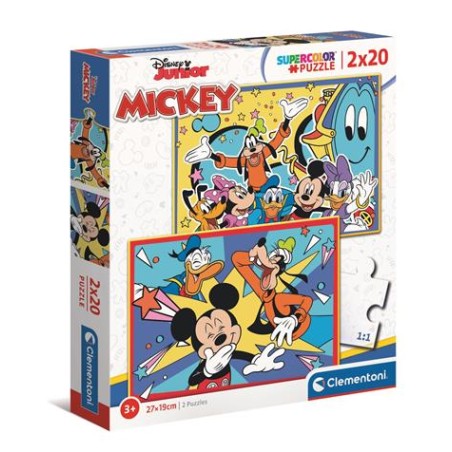 Clementoni 24791 - Puzzle 2 x 20 Pezzi - Mickey