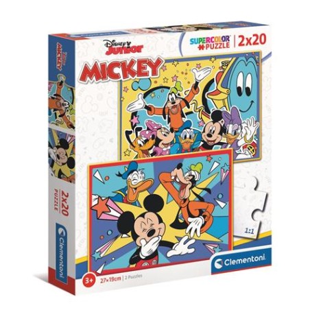 Clementoni 24791 - Puzzle 2X20 - Mickey