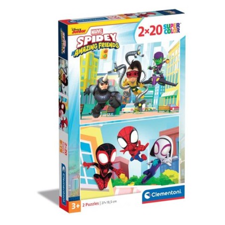 Clementoni 24794 - Puzzle 2 x 20 Pezzi - Spidey