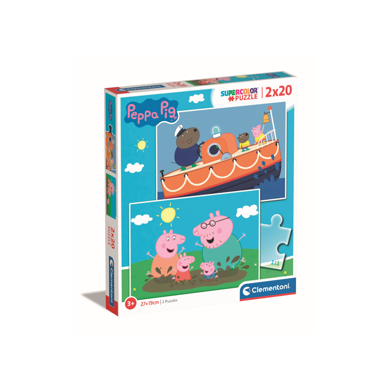 Clementoni 24797 - Puzzle 2 x 20 Pezzi - Peppa Pig