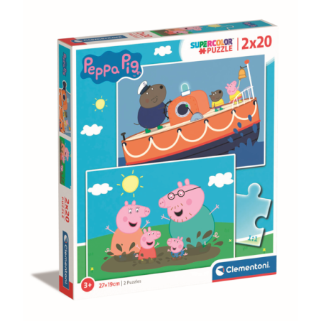 Clementoni 24797 - Puzzle 2 x 20 Pezzi - Peppa Pig