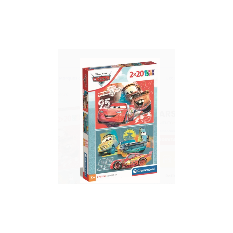 Clementoni 24808 - Puzzle 2X20 - Cars