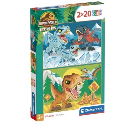 Clementoni 24810 - Puzzle 2X20 - Jurassic World