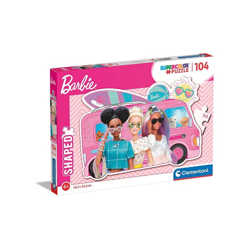 Clementoni 27162 - Puzzle 104 Pezzi - Barbie Sagomato