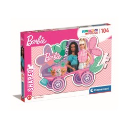 Clementoni 27164 - Puzzle 104 Shaped - Barbie Pattini