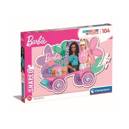 Clementoni 27164 - Puzzle 104 Pezzi - Barbie Pattini Sagomato