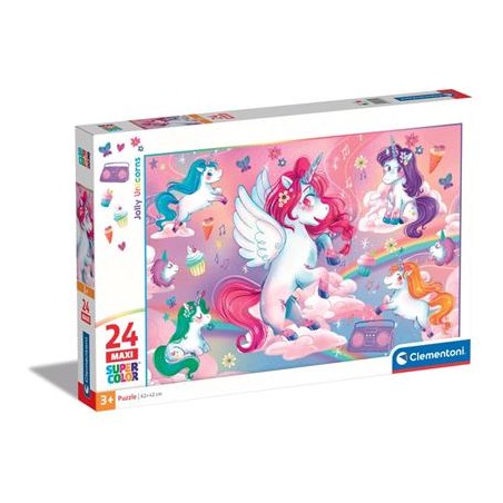 Clementoni 28525 - Puzzle 24 Pezzi Maxi - Jolly Unicorno