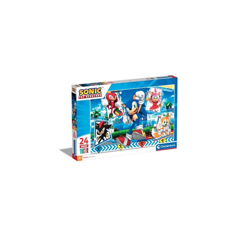 Clementoni 28526 - Puzzle 24 Pezzi Maxi - Sonic