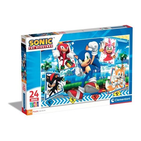 Clementoni 28526 - Puzzle 24 Pezzi Maxi - Sonic