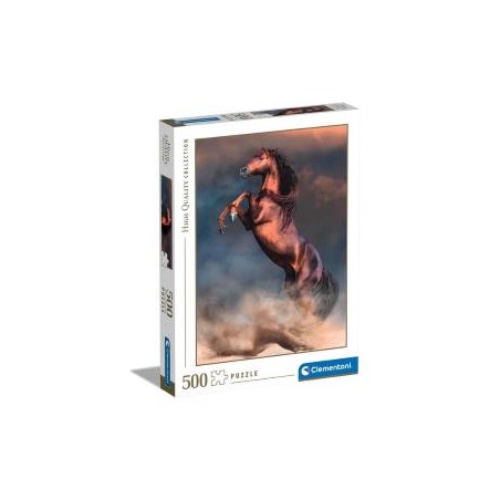 Clementoni 35521 - Puzzle 500 Pezzi -  Wild Red Stallion