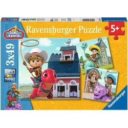 Ravensburger 05589 - Puzzle 3X49 - Dino Ranch