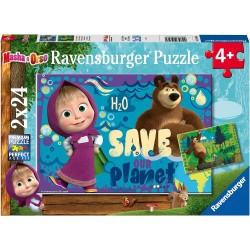 Ravensburger 05646 - Puzzle 2X24 - Masha E Orso