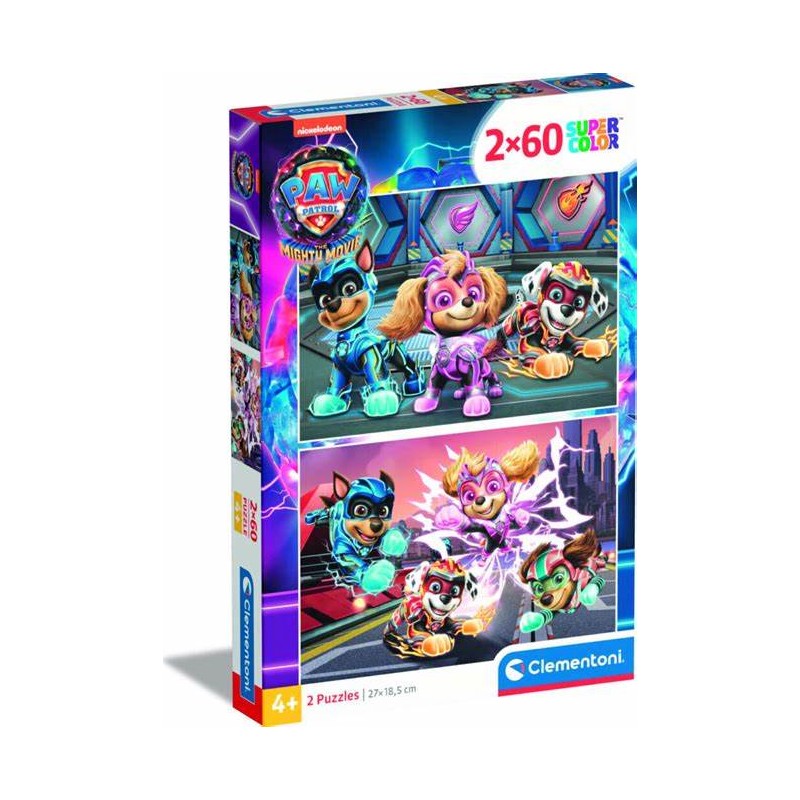 Clementoni 21626 - Puzzle 2 x 60 Pezzi - Paw Patrol