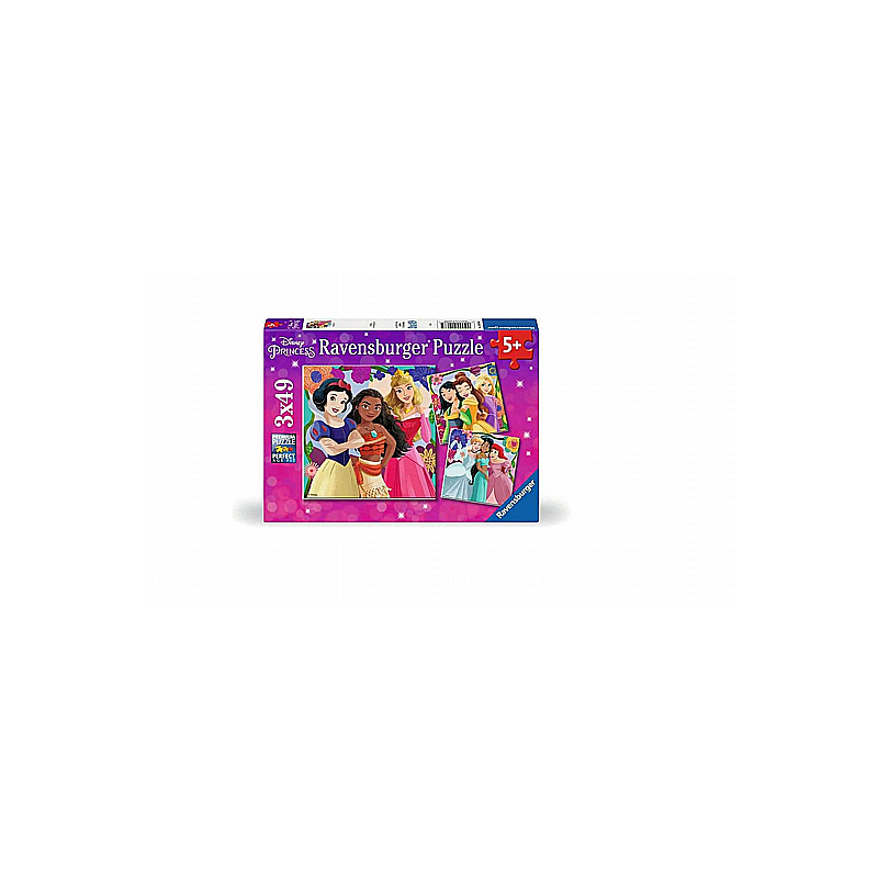 Ravensburger 01068 - Puzzle 3 x 49 Pezzi - Principesse