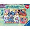 Ravensburger 1070 - Puzzle 3 x 49 Pezzi - Stitch