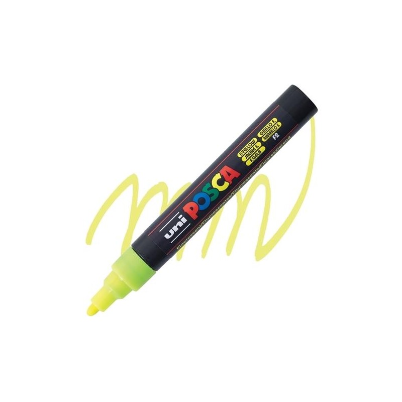Uni Posca 9805 - Uni Posca Punta Media Giallo Fluo PC-5