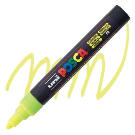 Uni Posca 9805 - Uni Posca Punta Media Giallo Fluo PC-5