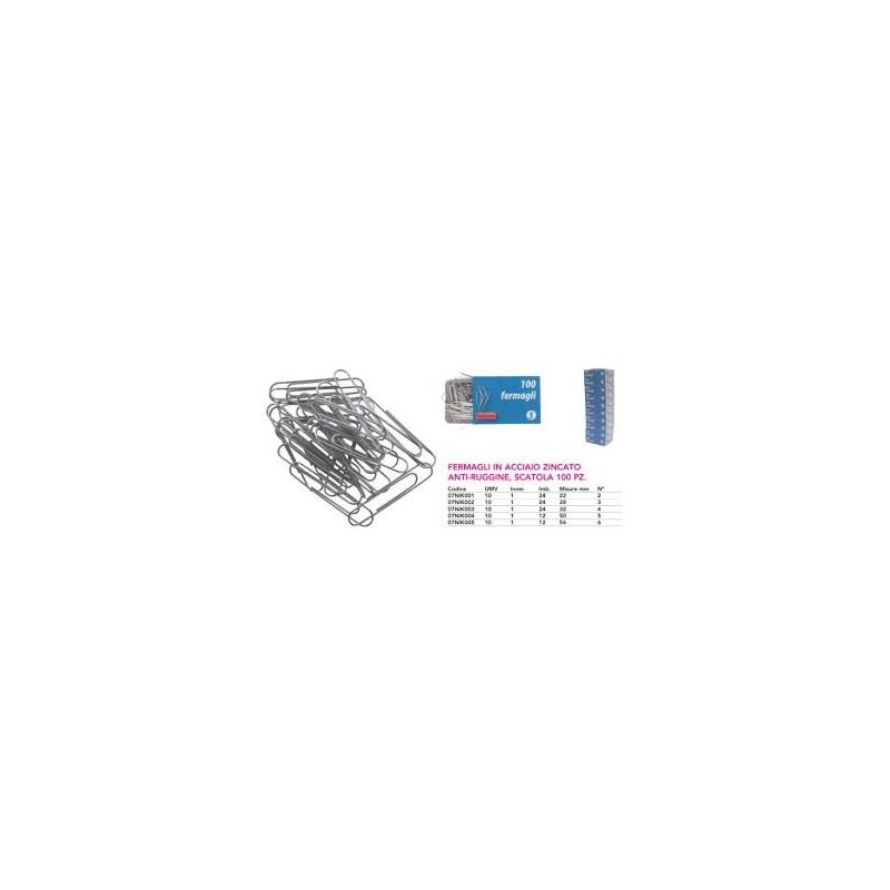 Ans 7004 - Fermagli N.5 50mm 100 pz Conf.10 Scatole