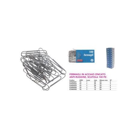 Ans 7004 - Fermagli N.5 50mm 100 pz Conf.10 Scatole