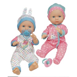 Rstoys 11918 - Bambola Bebe Bellissimo 30cm Beve e Bagna 2 Ass