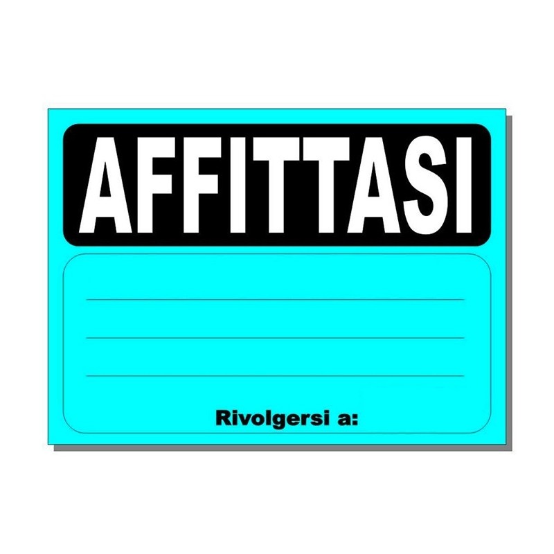 Ans 41036 - Cartelli Affittasi Fluorescenti Cf. 25 pz