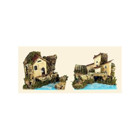 Rossi Rosa 11643 - Casetta con Fiume 15 x 10 cm