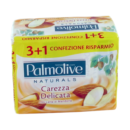 Palmolive 80825 - Palmolive Confezione 4 Saponette Con Latte Di Mandorla