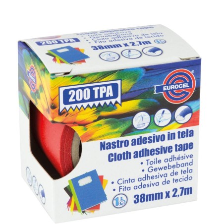 Sicad 196 - Nastro Adesivo Telato Rosso 38 mm x 2,7 m