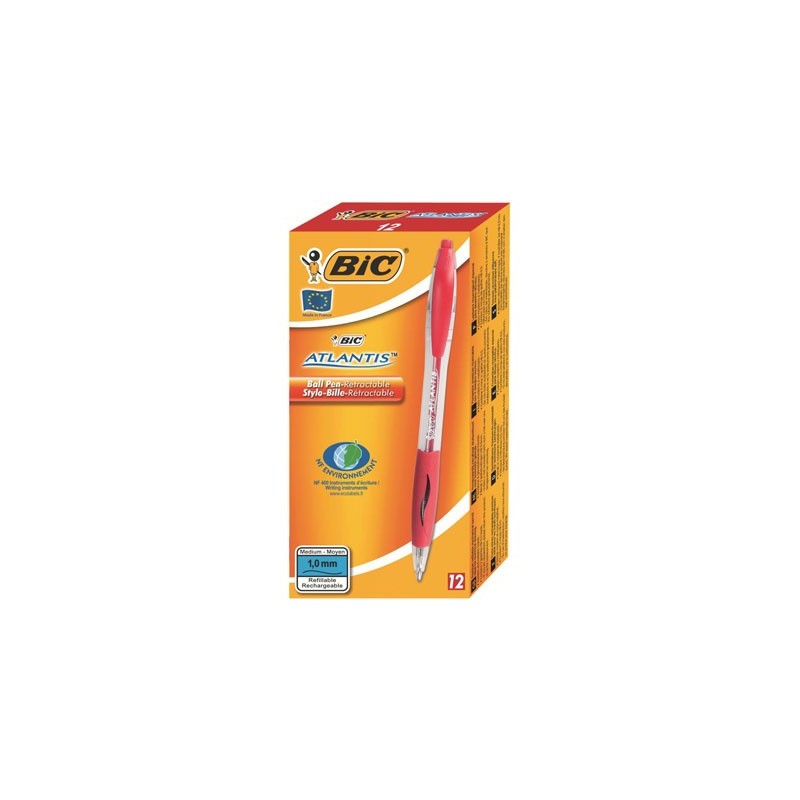 Bic 3762 - Penna Bic Atlantis Rossa Conf. 12 pz.