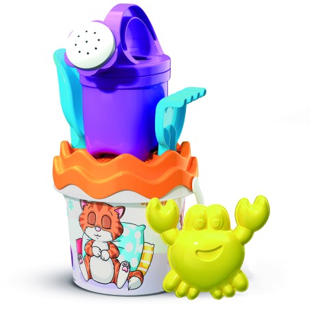 Androni 1324CAT - Secchiello Completo Funny Cats D.13 Cm