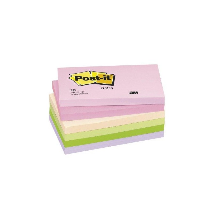 Post-It 655 - Cf 12 Post-It 76X127 Colorato