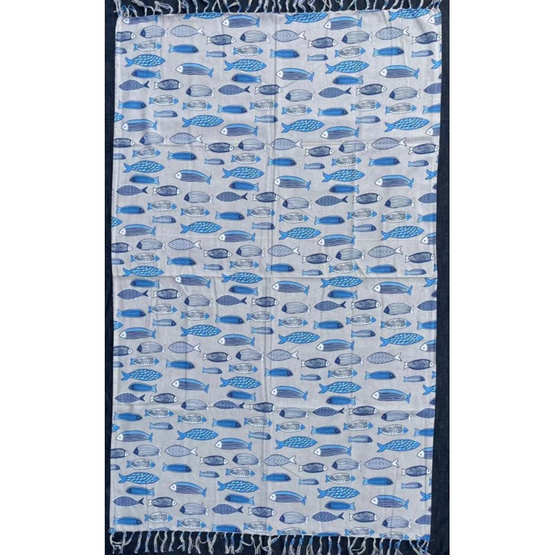 Fratelli Pesci 8716 - Telo Mare Fouta Pesci 70 x 160 cm