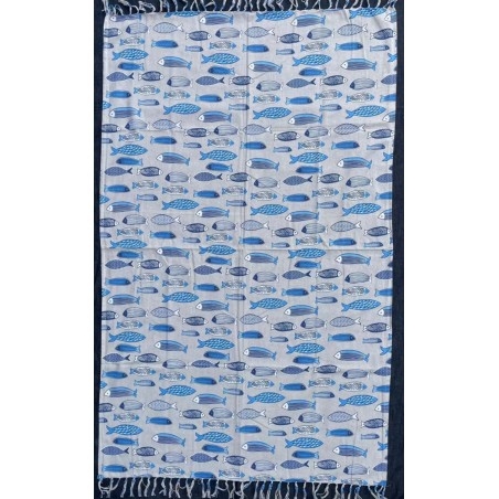 Fratelli Pesci 8716 - Telo Mare Fouta Pesci 70 x 160 cm